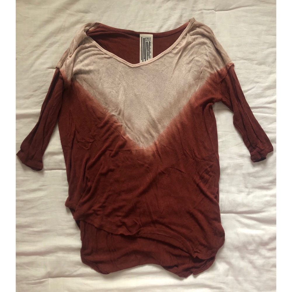 Free People long sleeve ombré shirt